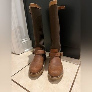 Chippewa viper cloth snake slip on boots